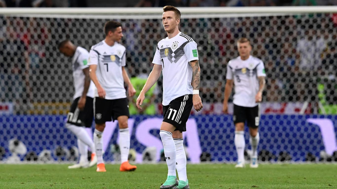Marco Reus und Mitspieler nach dem Gegentor gegen Schweden: Gegen Südkorea erwartet die Nationalelf ein aggressiverer Gegner.