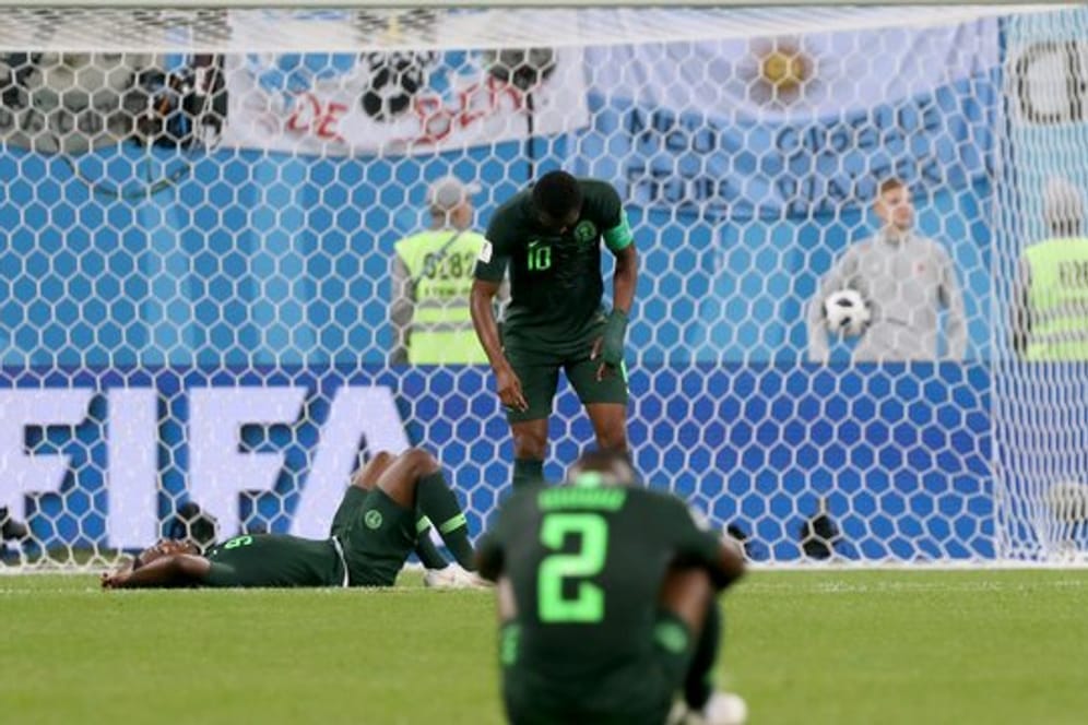 Die Nigerianer waren nach dem WM-Aus frustriert.