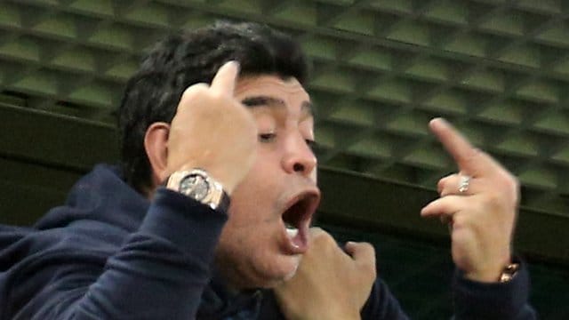 Argentiniens Fußball-Idol Diego Maradona rastete mal wieder aus.