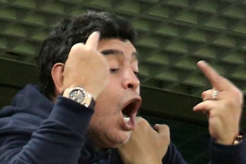 Argentiniens Fußball-Idol Diego Maradona rastete mal wieder aus.