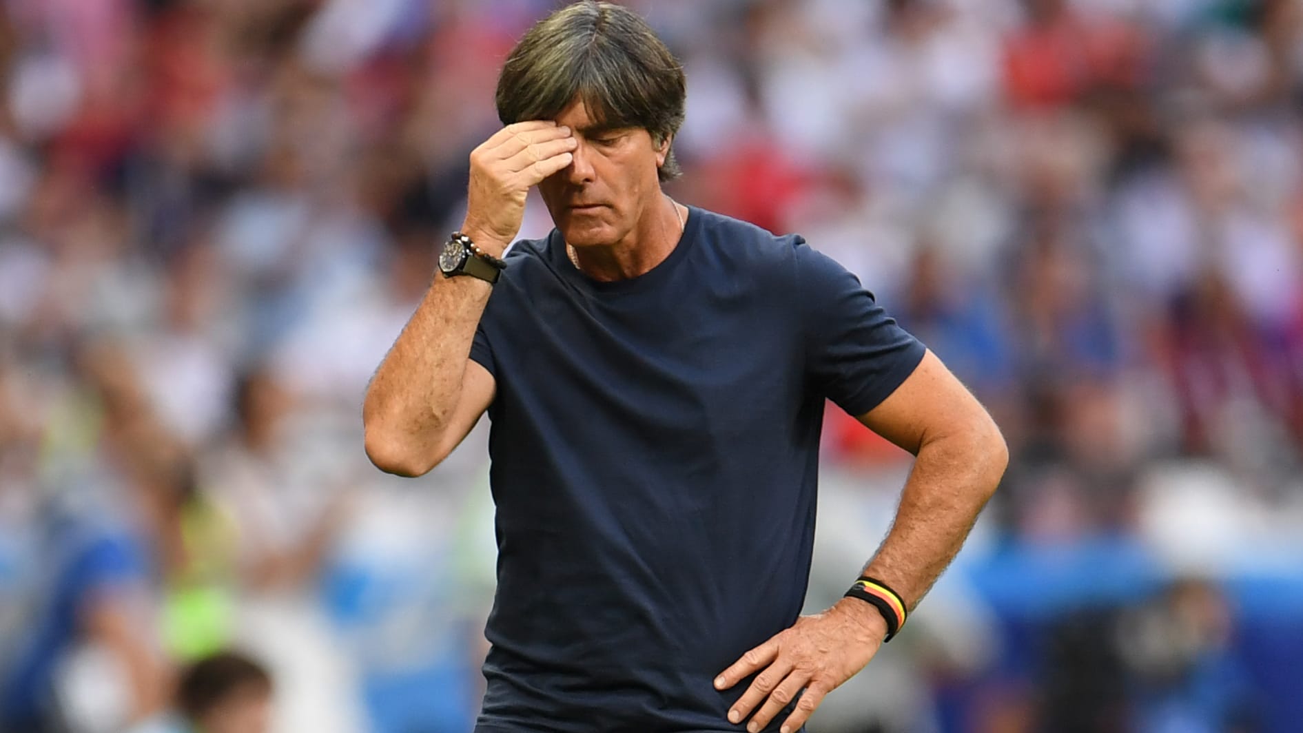 Ratlos: Bundestrainer Joachim Löw nach der Partie gegen Südkorea.