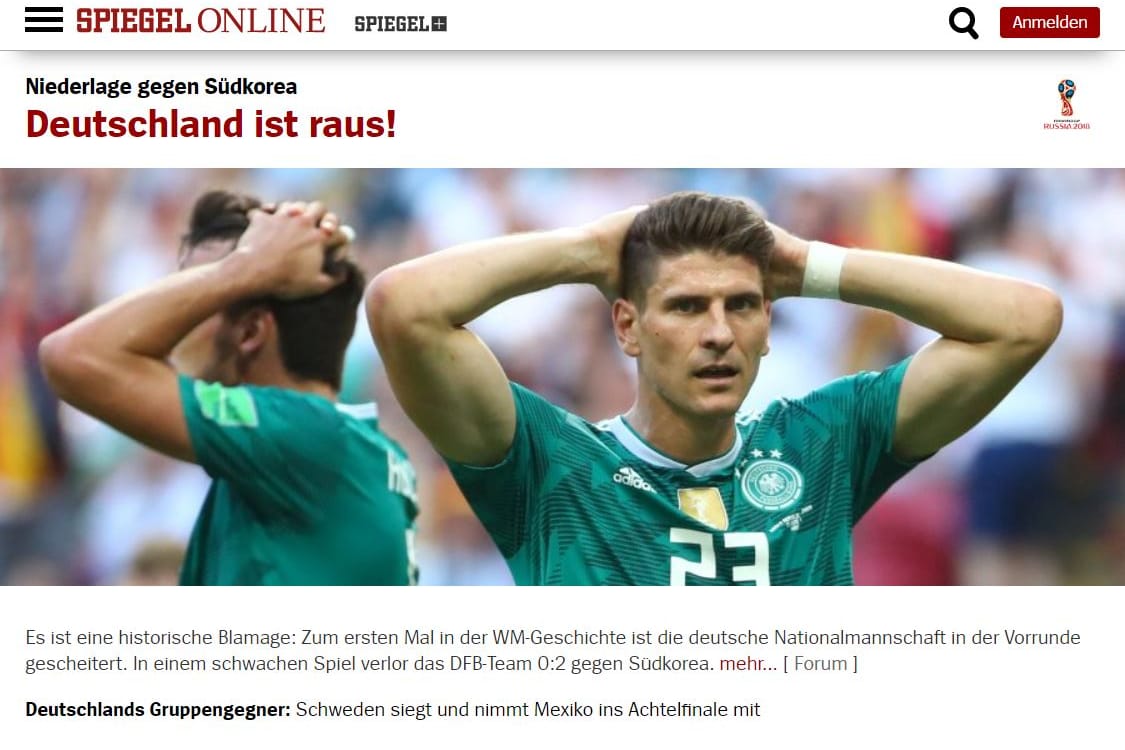 Titelseiten zum WM-Aus.