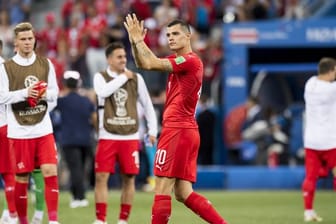 Granit Xhaka steht mit den Schweizern im WM-Achterlfinale.