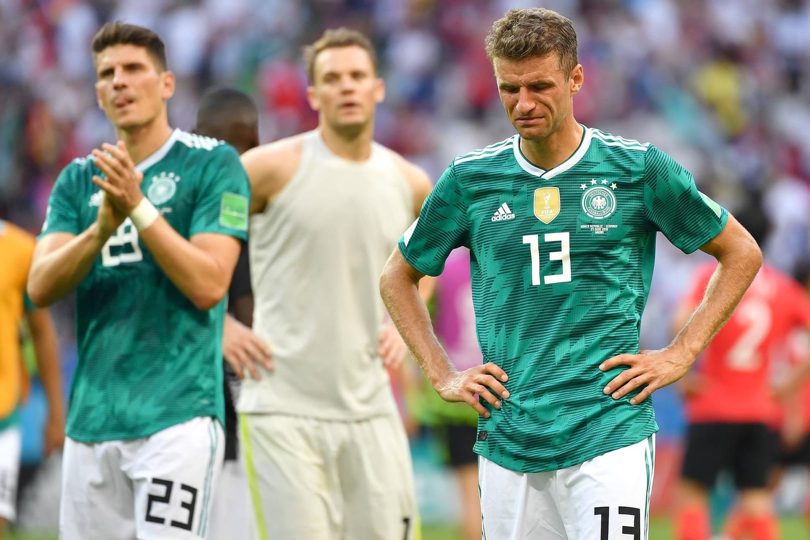 Thomas Müller ist nach der Partie gegen Südkorea frustriert: Für ihn und seine Teamkollegen hat das WM-Aus auch finanzielle Auswirkungen.