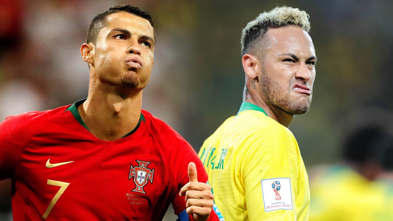 Cristiano Ronaldo (l.) und Neymar spielten zwar gut, doch für die beste Elf reichte es nicht.