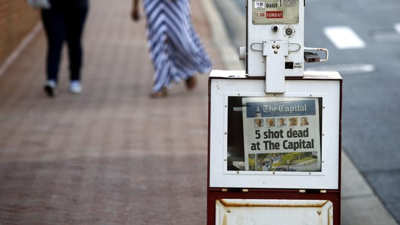 Die traurigste Schlagzeile in der Geschichte der "Capital Gazette": Fünf Kolleginnen und Kollegen waren wenige Stunden zuvor ermordet worden.