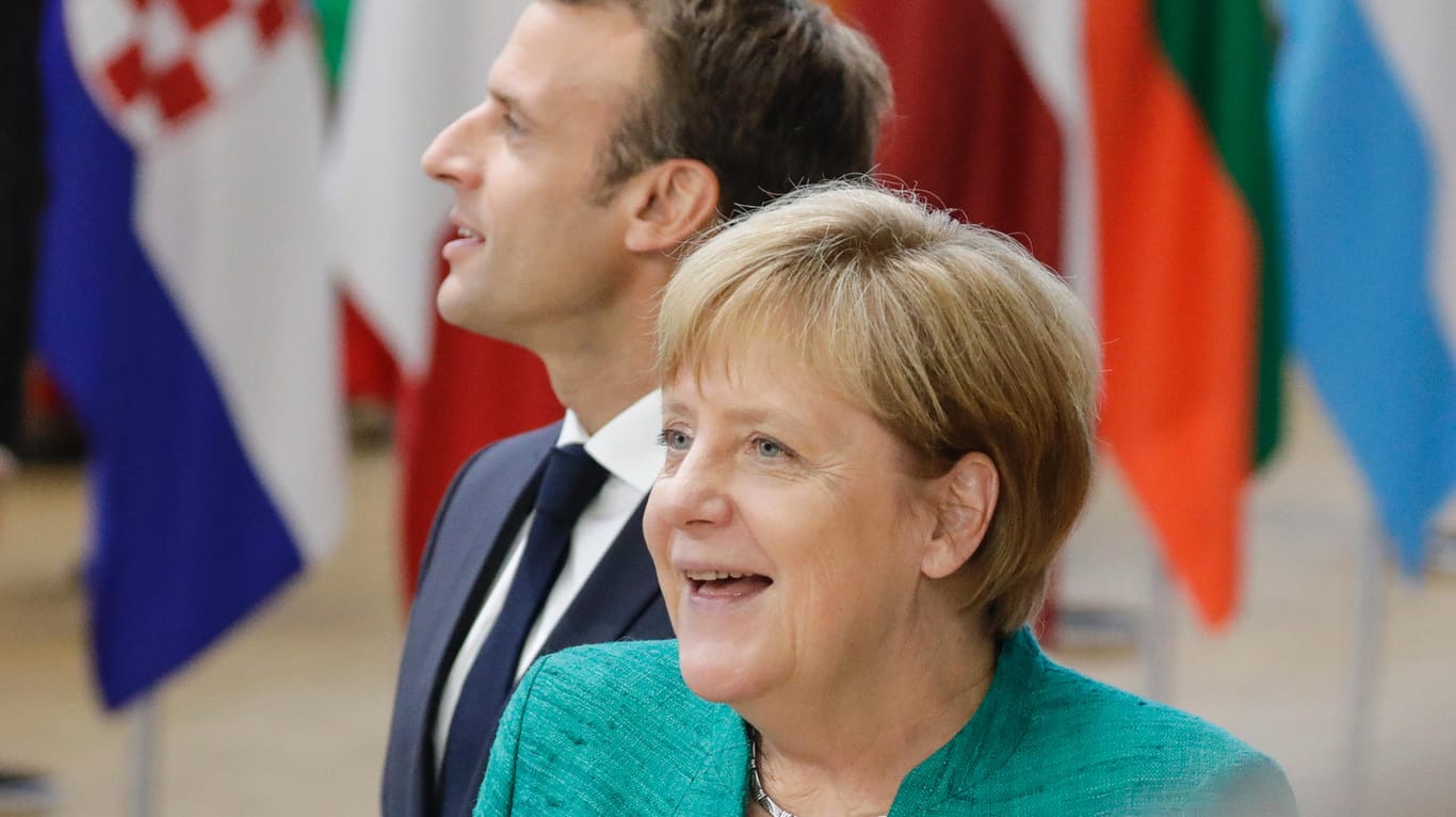 Angela Merkel und Emmanuel Macron: Auf den französischen Präsidenten konnte die Kanzlerin zählen.