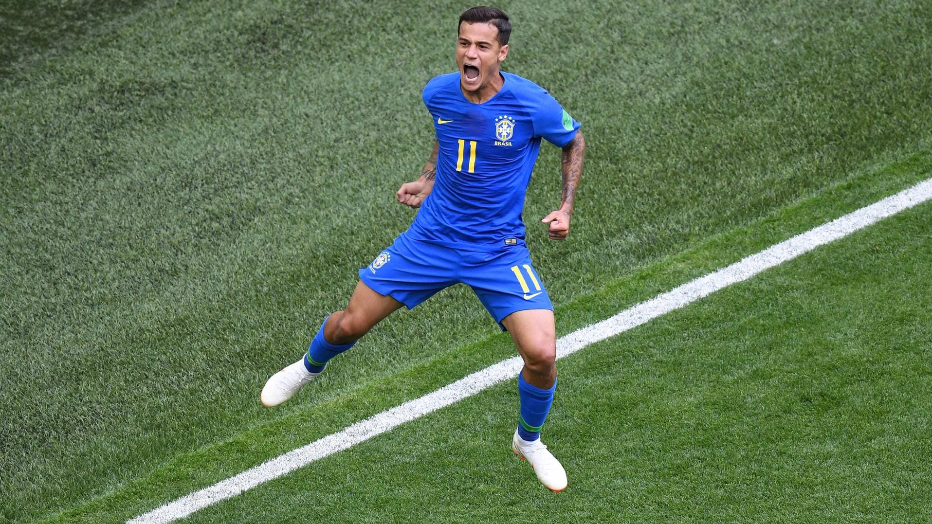 Überragende Offensivkraft: Brasiliens Coutinho beim Torjubel gegen Costa Rica.