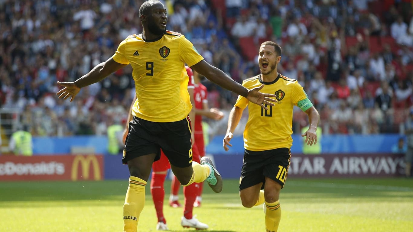 Kaum Schwächen: Lukaku (li.) jubelt mit Teamkollege Hazard.