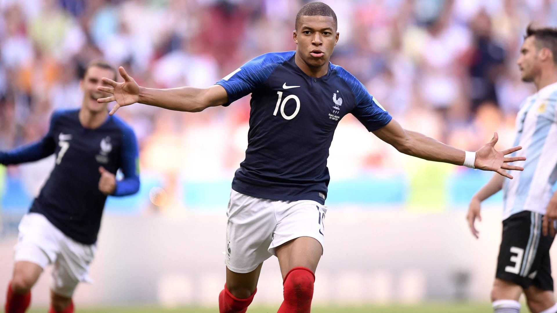 Gut drauf: Kylian Mbappé erzielte bei Frankreichs 4:3-Sieg im WM-Achtelfinale gegen Argentinien zwei Treffer.