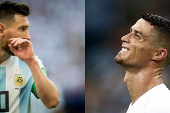 Lionel Messi (l.) und Cristiano Ronaldo: Ein WM-Titel bleibt ihnen verwehrt.