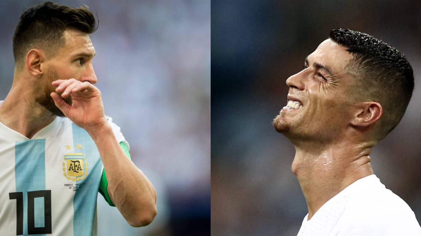 Lionel Messi (l.) und Cristiano Ronaldo: Ein WM-Titel bleibt ihnen verwehrt.