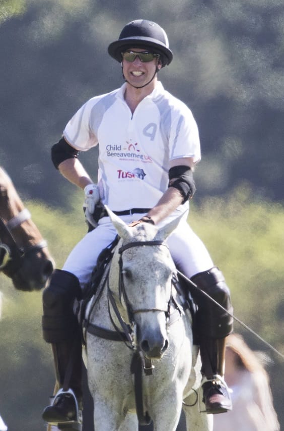Gut gelaunt: Prinz William amüsiert sich beim Polo-Turnier königlich.