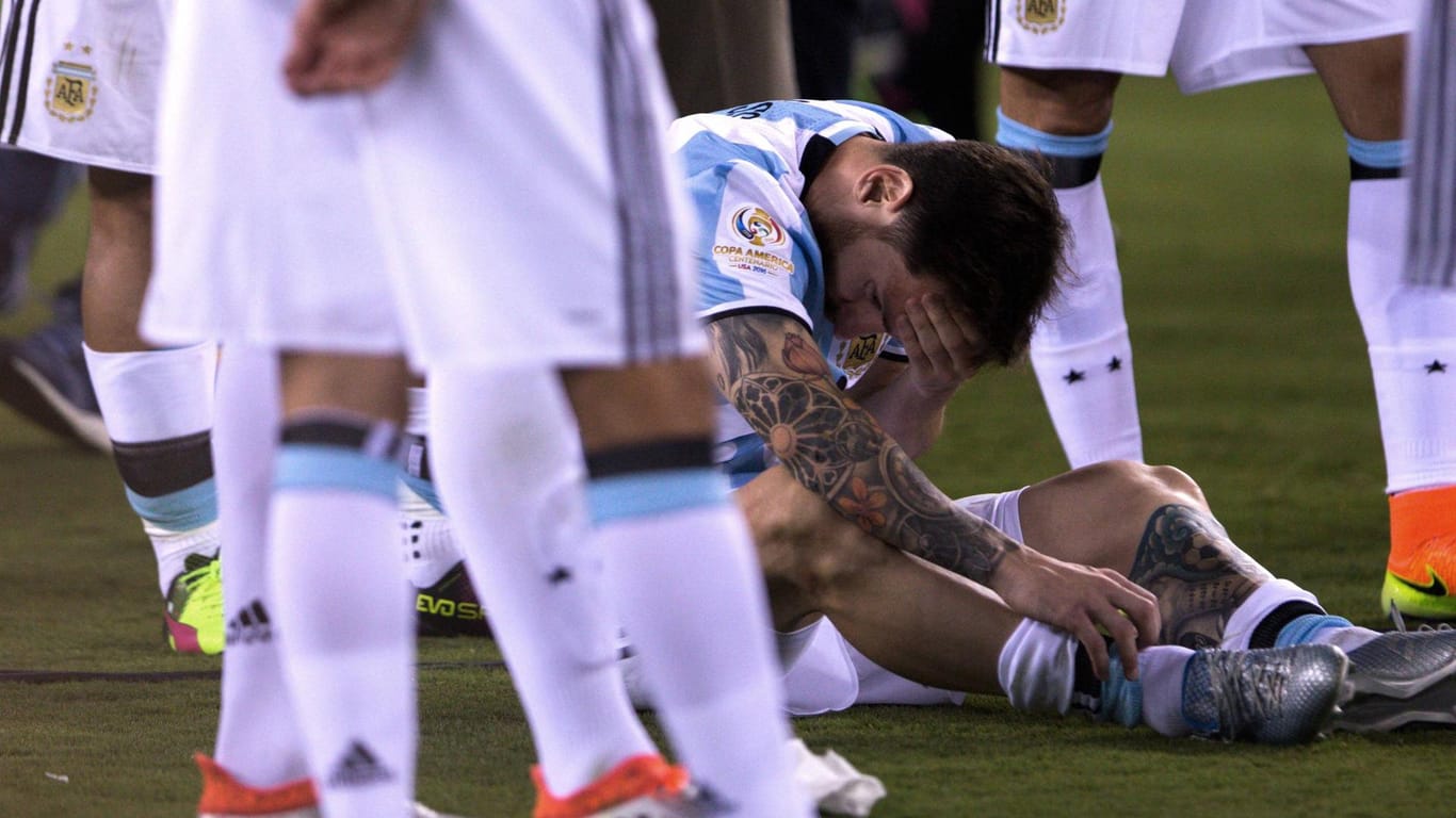 Lionel Messi nach dem verlorenen Copa-America-Finale gegen Chile 2016.
