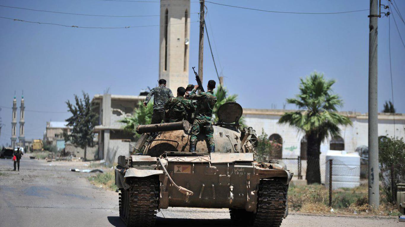 Syrische Soldaten in der Provinz Daraa