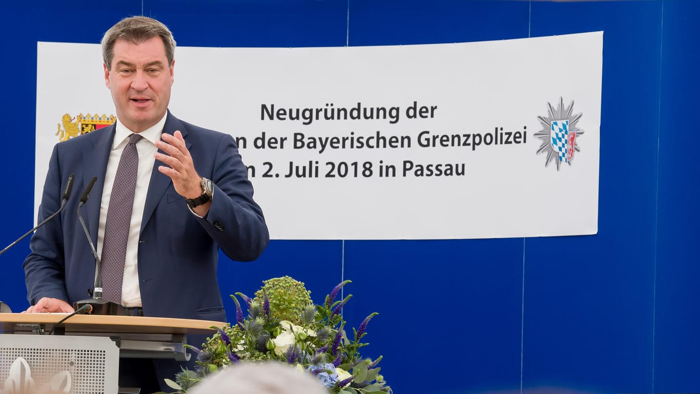 Markus Söder: Der Ministerpräsident bei der Neugründung der Direktion der Bayrischen Grenzpolizei.