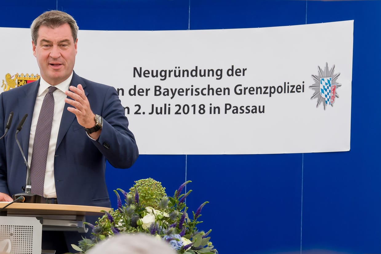 Markus Söder: Der Ministerpräsident bei der Neugründung der Direktion der Bayrischen Grenzpolizei.