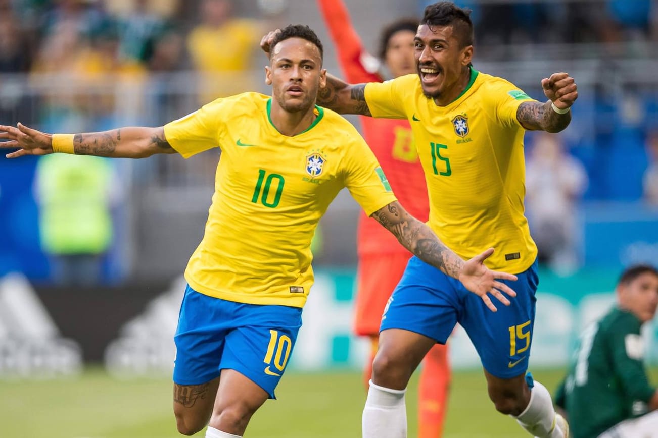 Matchwinner: Neymar (li.) jubelt über sein Tor gegen Mexiko.