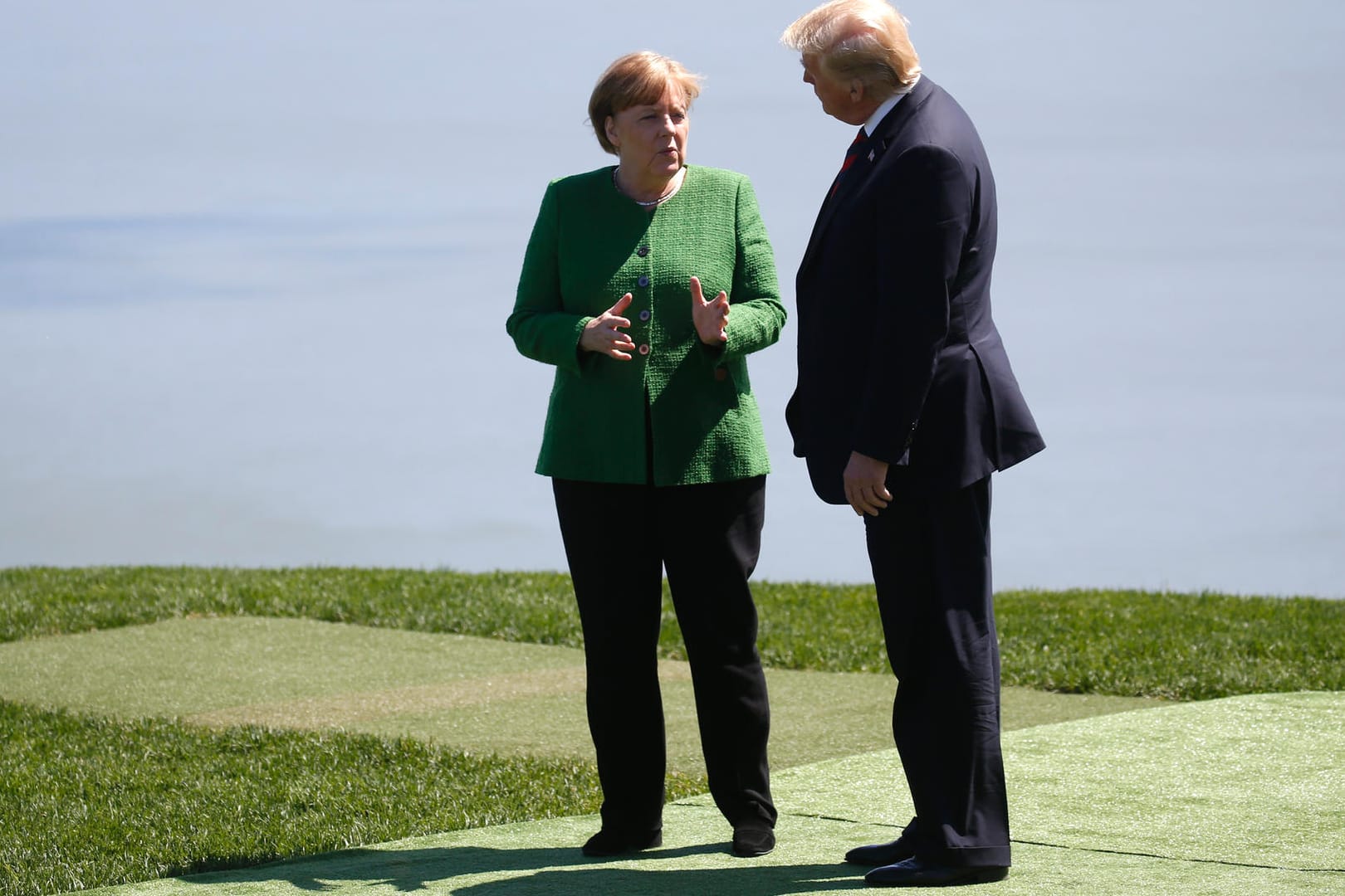 Angela Merkel und Donald Trump beim G7-Gipfel Anfang Juni: Trump schickte einen Beschwerdebrief wegen Verteidigungsausgaben.
