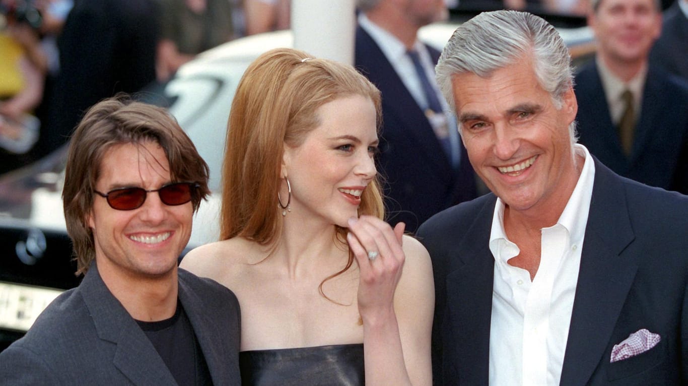 Bei der Deutschland-Premiere von "Eyes Wide Shut": Tom Cruise, seine damalige Ehefrau Nicole Kidman und Sky du Mont.