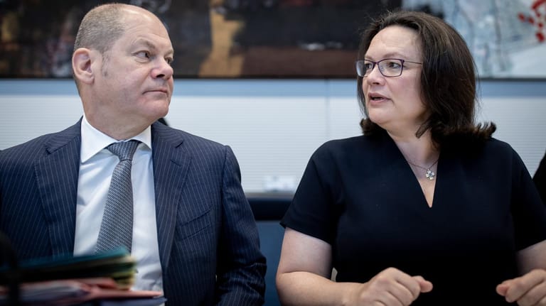 Andrea Nahles und Olaf Scholz: Werden sie dem Unionskompromiss für ihre SPD zustimmen?