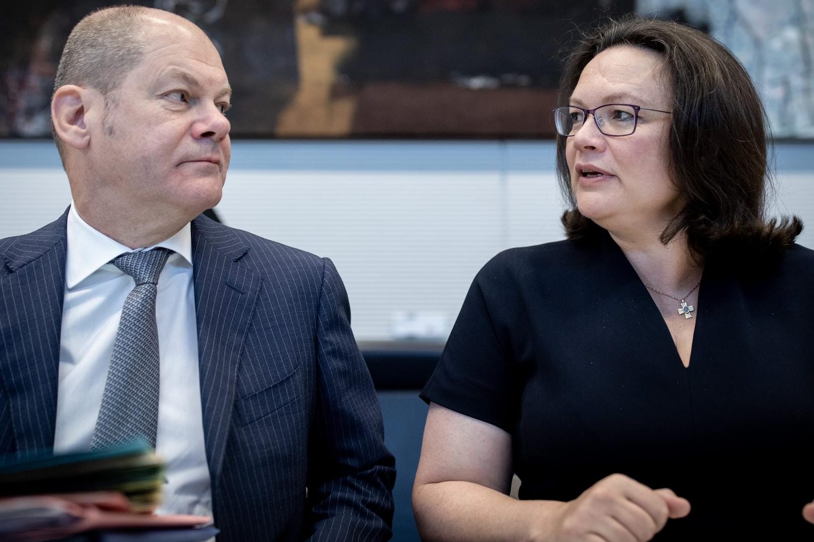 Andrea Nahles und Olaf Scholz: Werden sie dem Unionskompromiss für ihre SPD zustimmen?