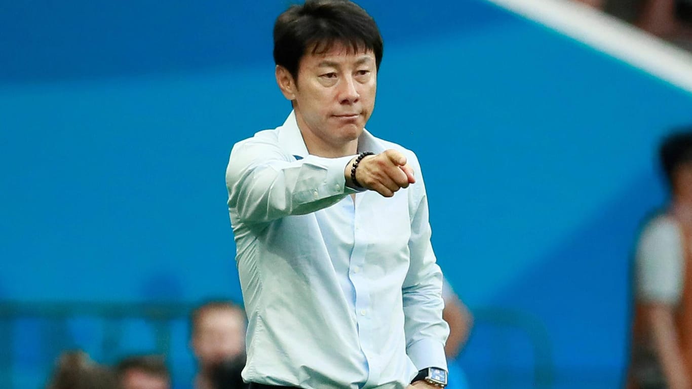 Deutliche Worte Richtung Weltmeister: Südkoreas Trainer Shin Tae-Yong.