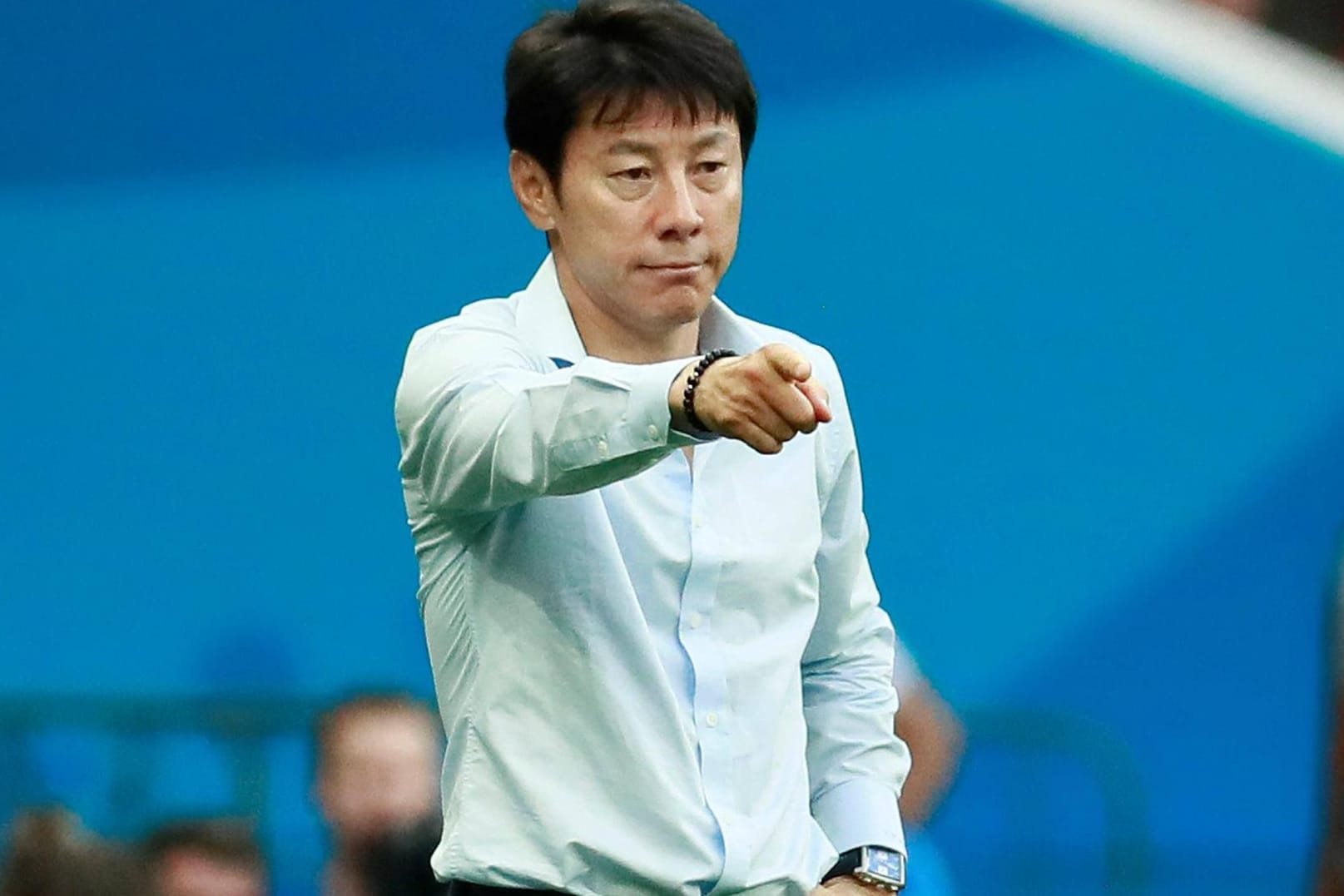 Deutliche Worte Richtung Weltmeister: Südkoreas Trainer Shin Tae-Yong.