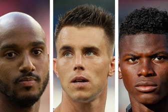 Nun sind sie zu Hause die größten Helden: Fabian Delph (v.l.), Jonas Knudsen und Breel Embolo sind Väter geworden.