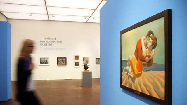 In der Ausstellung: Wolfgang Mattheuers "Liebespaar" aus dem Jahr 1970.