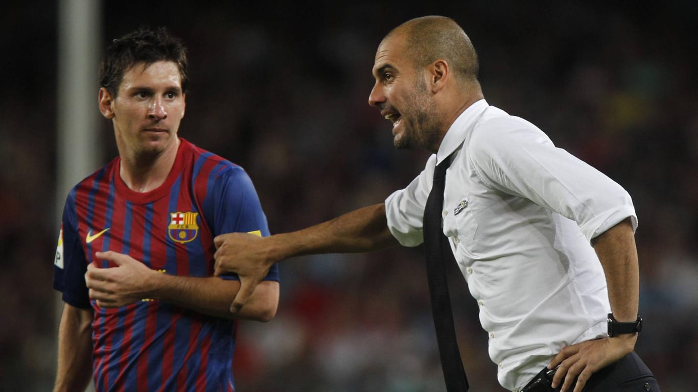 Alte Bekannte: Pep Guardiola 2011 als Barcelona-Coach mit Lionel Messi.