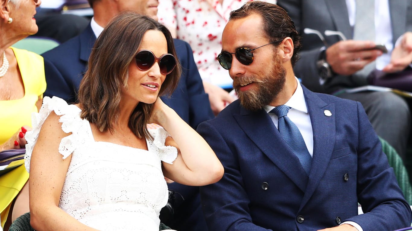 Schwester-Bruder-Duo: Pippa und James schauten Rafael Nadal beim Tennisspielen zu.