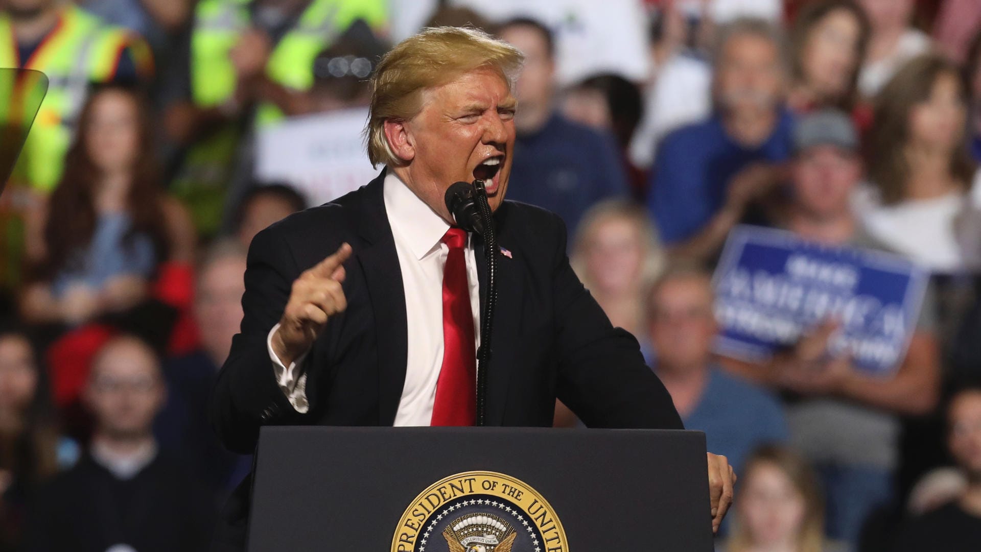 Donald Trump in Montana: Der US-Präsident hält Deutschland vor, nicht genug zum Verteidigungsbudget der Nato beizutragen. Donald Trump in Montana: Der US-Präsident hält Deutschland vor, nicht genug zum Verteidigungsbudget der Nato beizutragen.