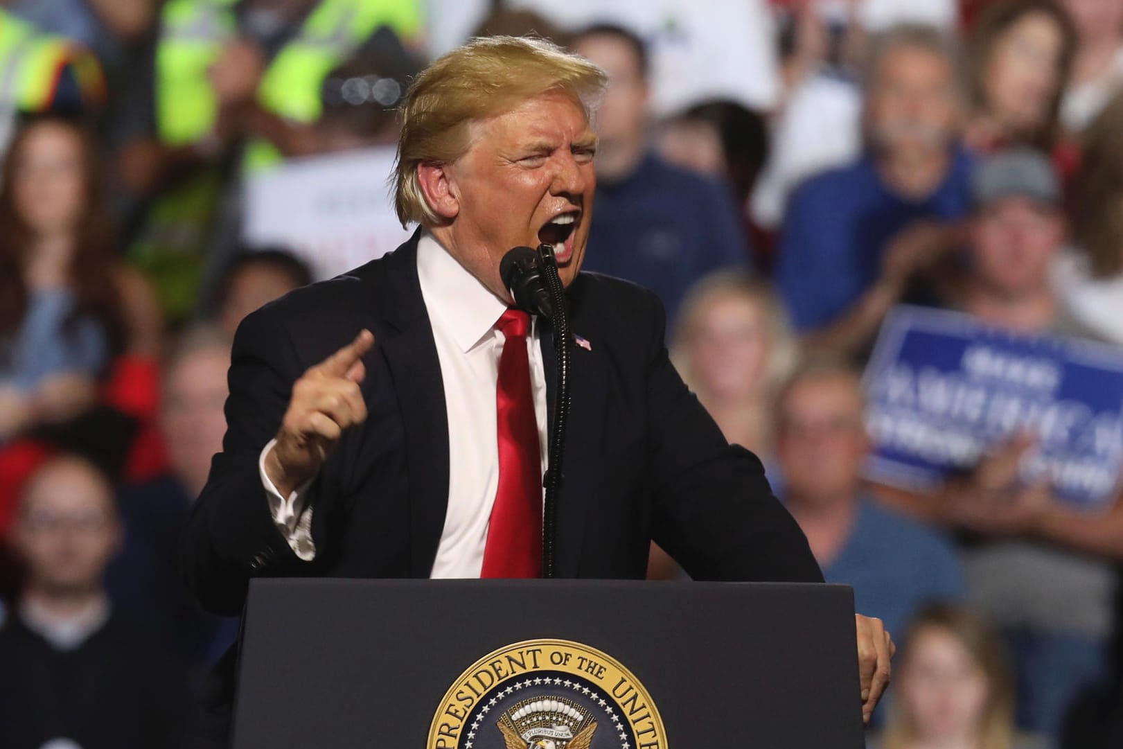 Donald Trump in Montana: Der US-Präsident hält Deutschland vor, nicht genug zum Verteidigungsbudget der Nato beizutragen.