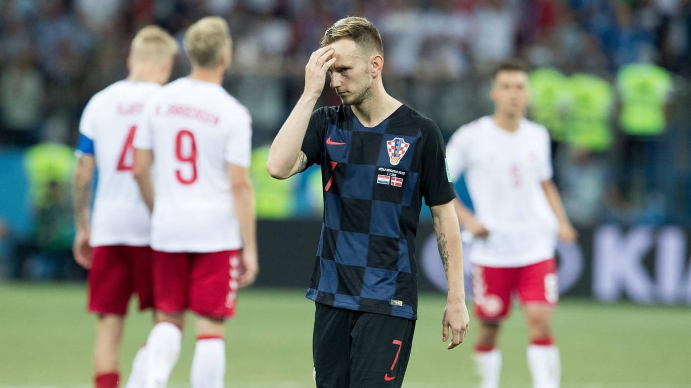 Ivan Rakitic während des WM-Achtelfinals gegen Dänemark: Wegen falscher Getränke hat die Fifa die Kroaten bestraft.
