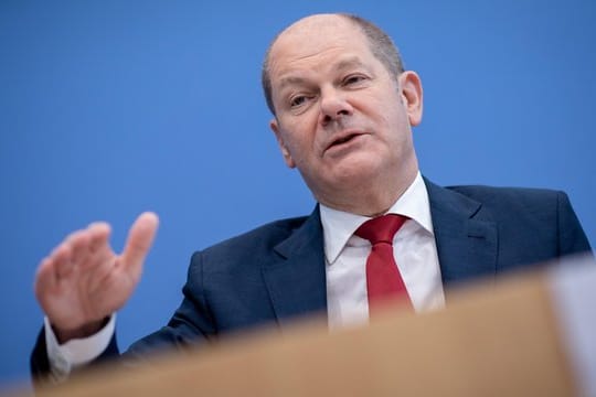 Finanzminister Olaf Scholz bei der Vorstellung des Regierungsentwurfes für den Haushalt 2019 und den Finanzplan bis 2022.