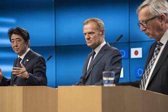 EU-Japan-Gipfel in Brüssel (2017): Das geplante Freihandelsabkommen wird das Größte in der bisherigen Geschichte der EU.