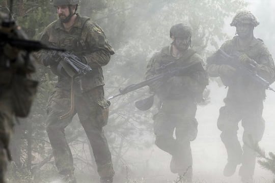 Nato-Soldaten aus Deutschland beim Manöver Saber Strike im litauischen Pabrade.