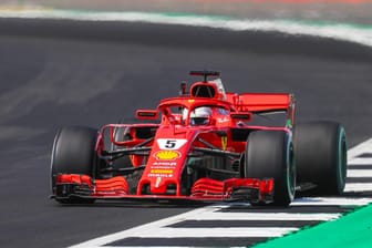 Sebastian Vettel beim Großen Preis von Großbritannien in Silverstone: Er konnte das 2. Training für sich entscheiden.