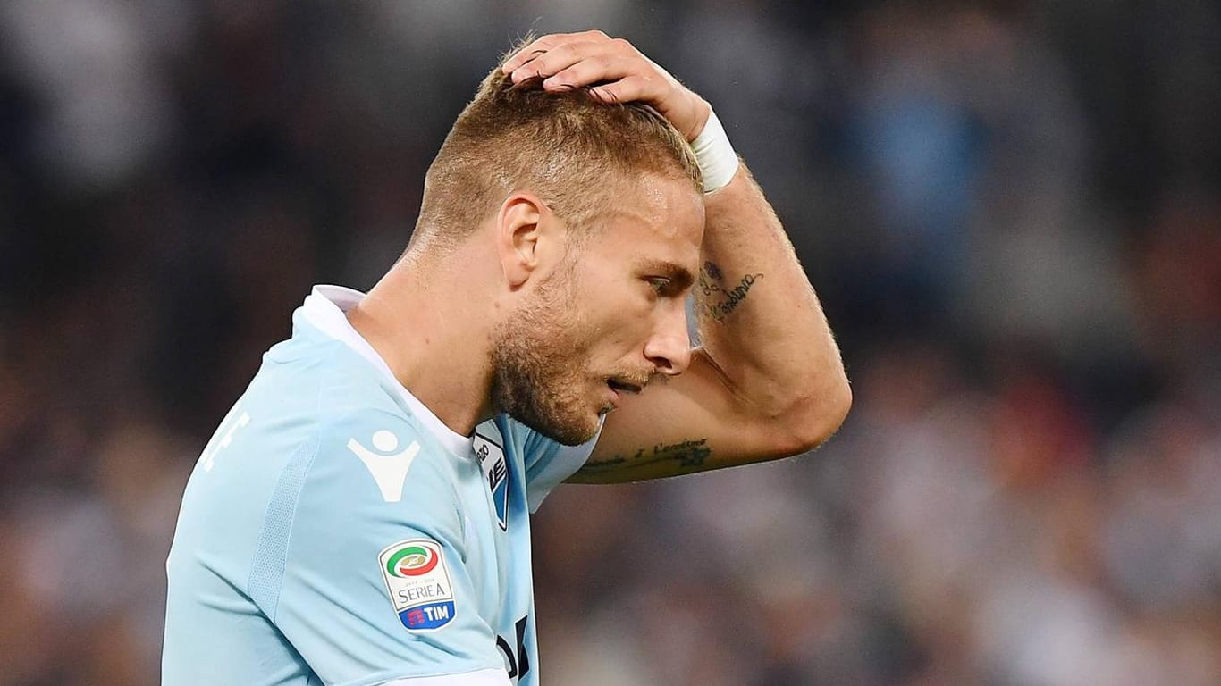 Ciro Immobile: Der Stürmer von Lazio Rom kam bei einem Messer-Angriff mit dem Schrecken davon.