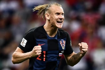 Hatte im Spiel gegen Russland viel zu feiern: Domagoj Vida erzielte erst das zwischenzeitliche 2:1 für Kroatien in der Verlängerung. Dann verwandelte er auch noch einen Elfer beim Elfmeterschießen.