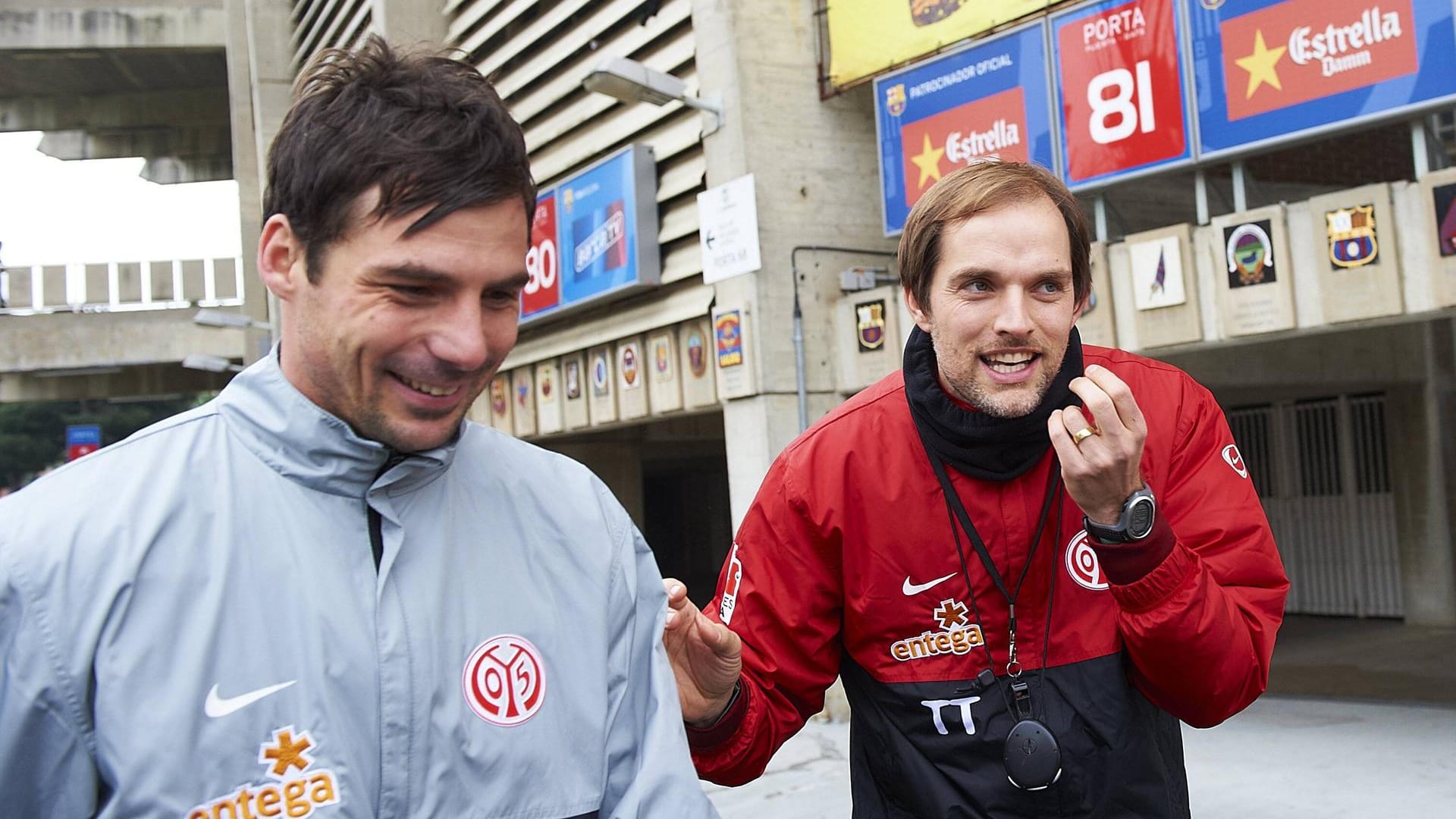 Zsolt Löw (links) und Thomas Tuchel: Das neue Trainer-Team hat bereits bei Mainz 05 zusammengearbeitet. Damals war Löw noch Spieler und Tuchel sein Trainer.