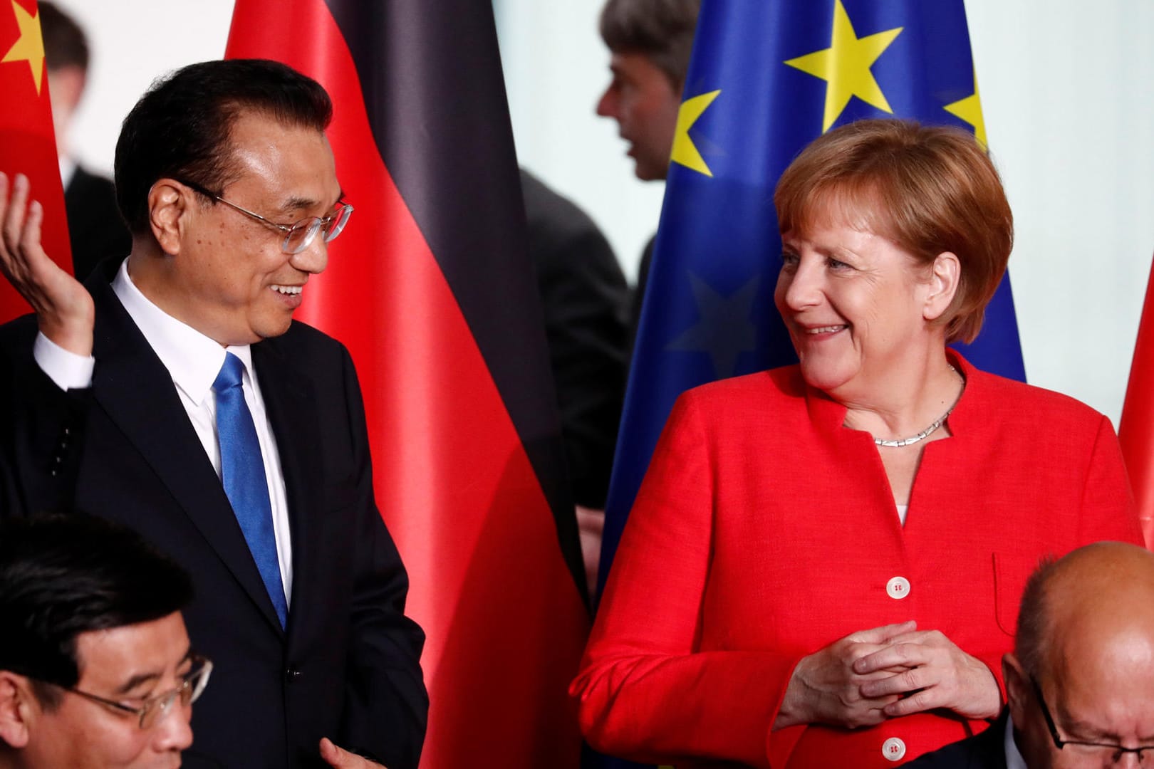 Die Chemie stimmt: Kanzlerin Angela Merkel mit Chinas Premier Li Keqiang in Berlin.