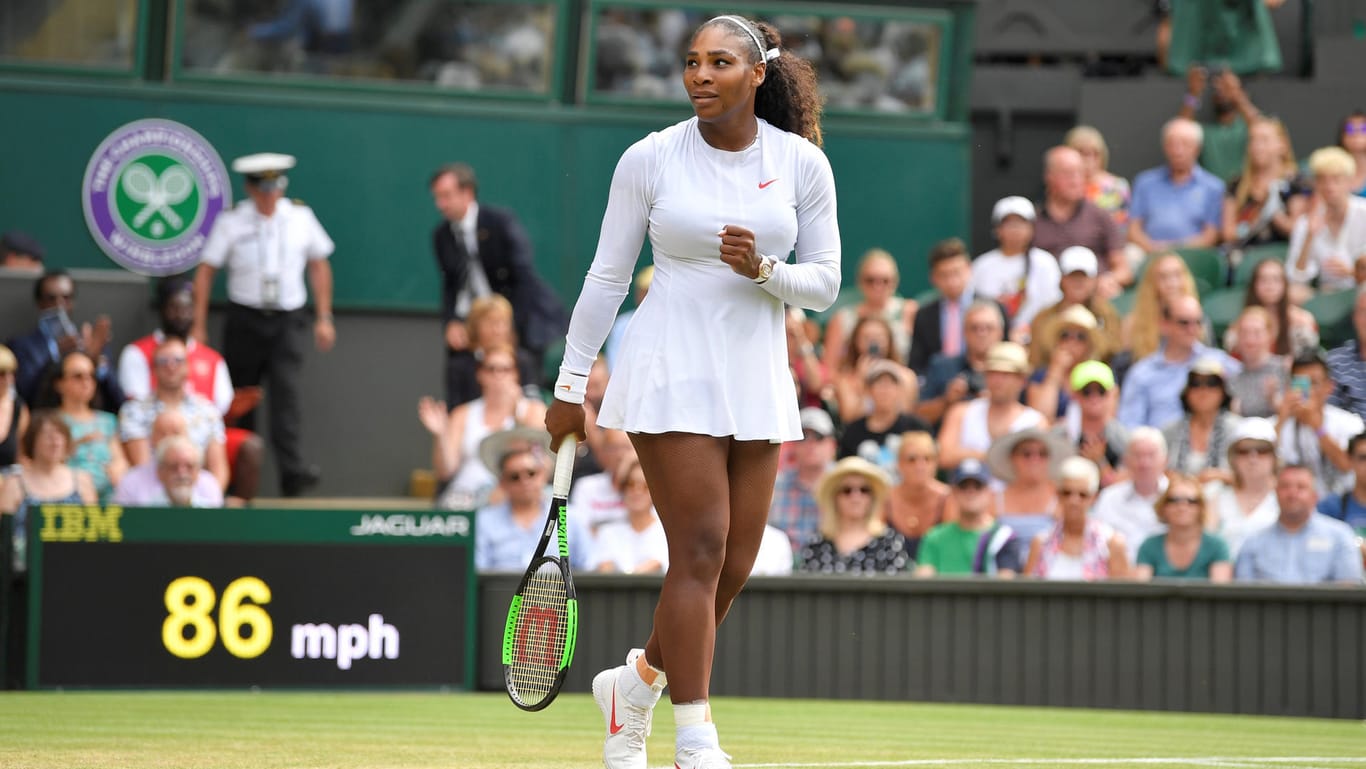 Mühelos: Serena Williams im Match gegen Evgeniya Rodina.