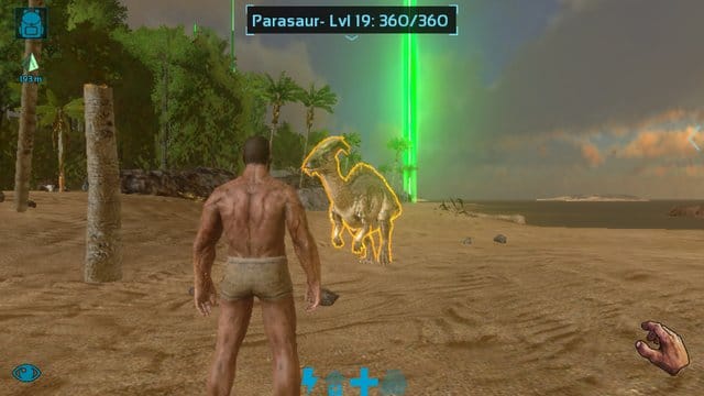 "ARK: Survival Evolved" lässt die Spieler (fast) nackt auf einer Insel stranden und konfrontiert sie dann mit Dinosauriern. "ARK: Survival Evolved" lässt die Spieler (fast) nackt auf einer Insel stranden und konfrontiert sie dann mit Dinosauriern.