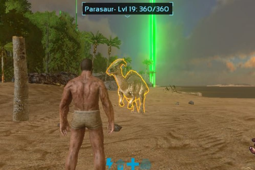 "ARK: Survival Evolved" lässt die Spieler (fast) nackt auf einer Insel stranden und konfrontiert sie dann mit Dinosauriern.