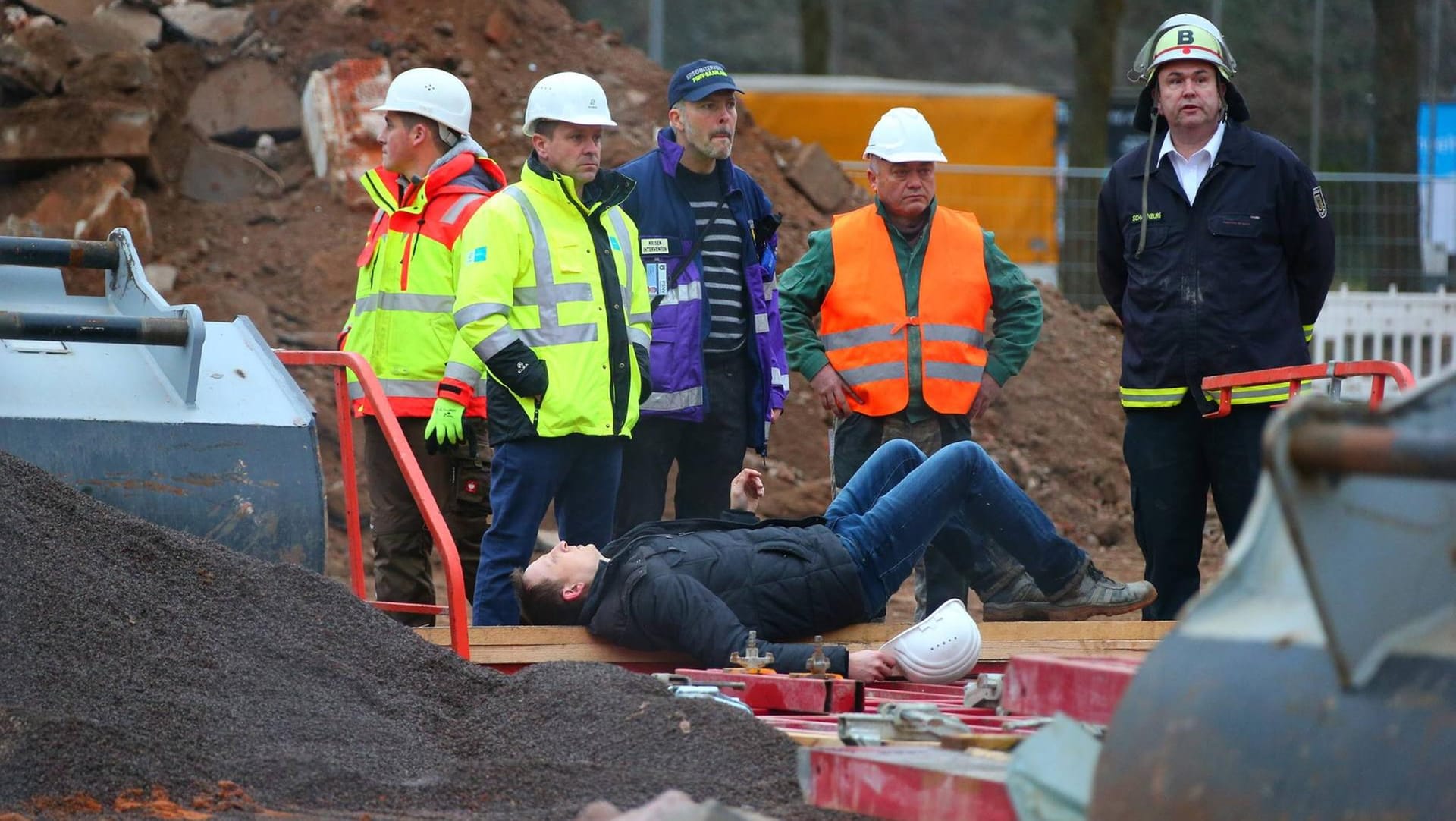 Unfall auf einer Baustelle