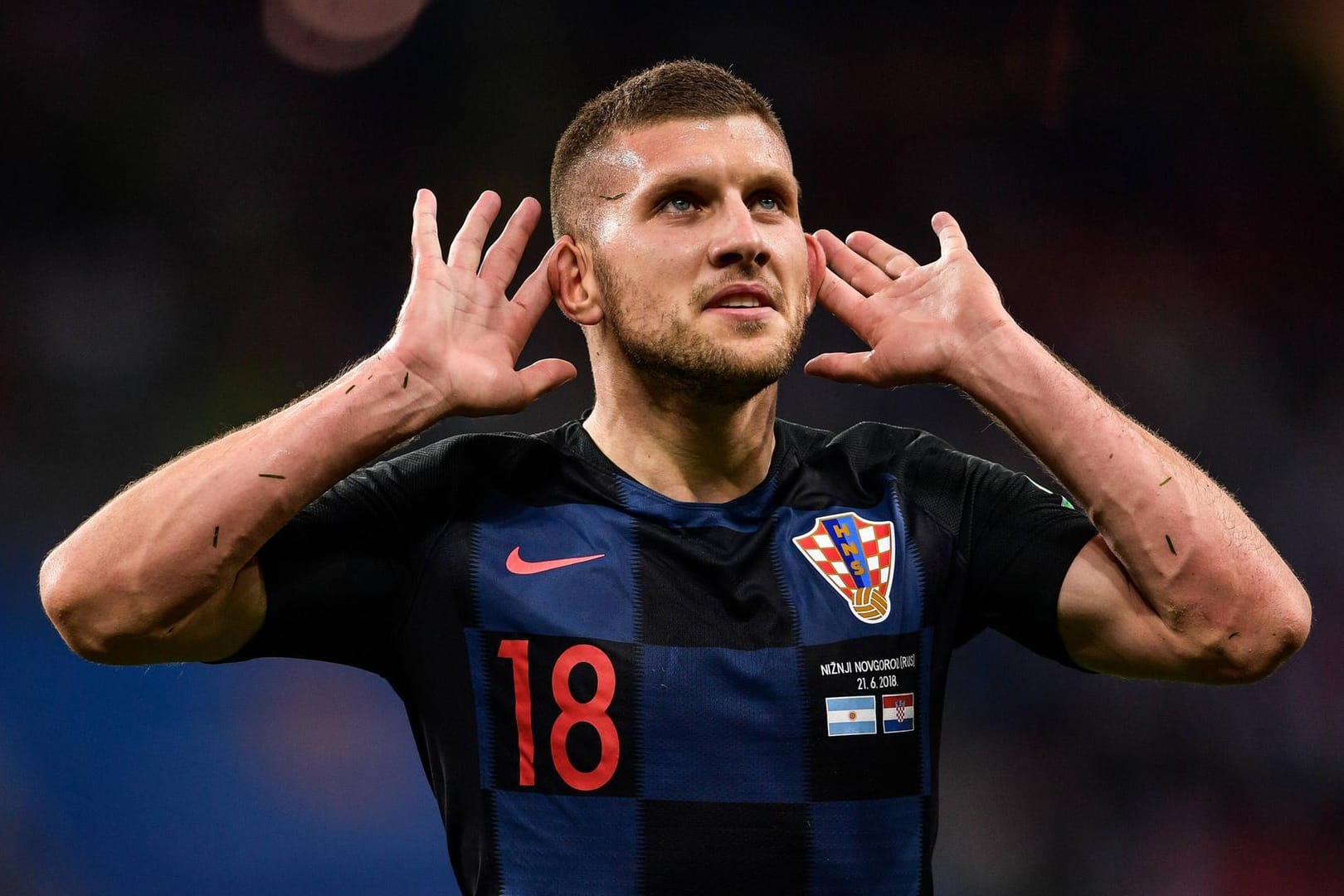 Ante Rebic nach seinem Giganten-Tor gegen Argentinien. Er spielt eine überragende WM.