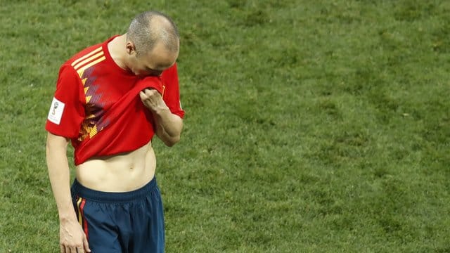 Der Spanier Andres Iniesta nimmt Abschied von der großen WM-Bühne.