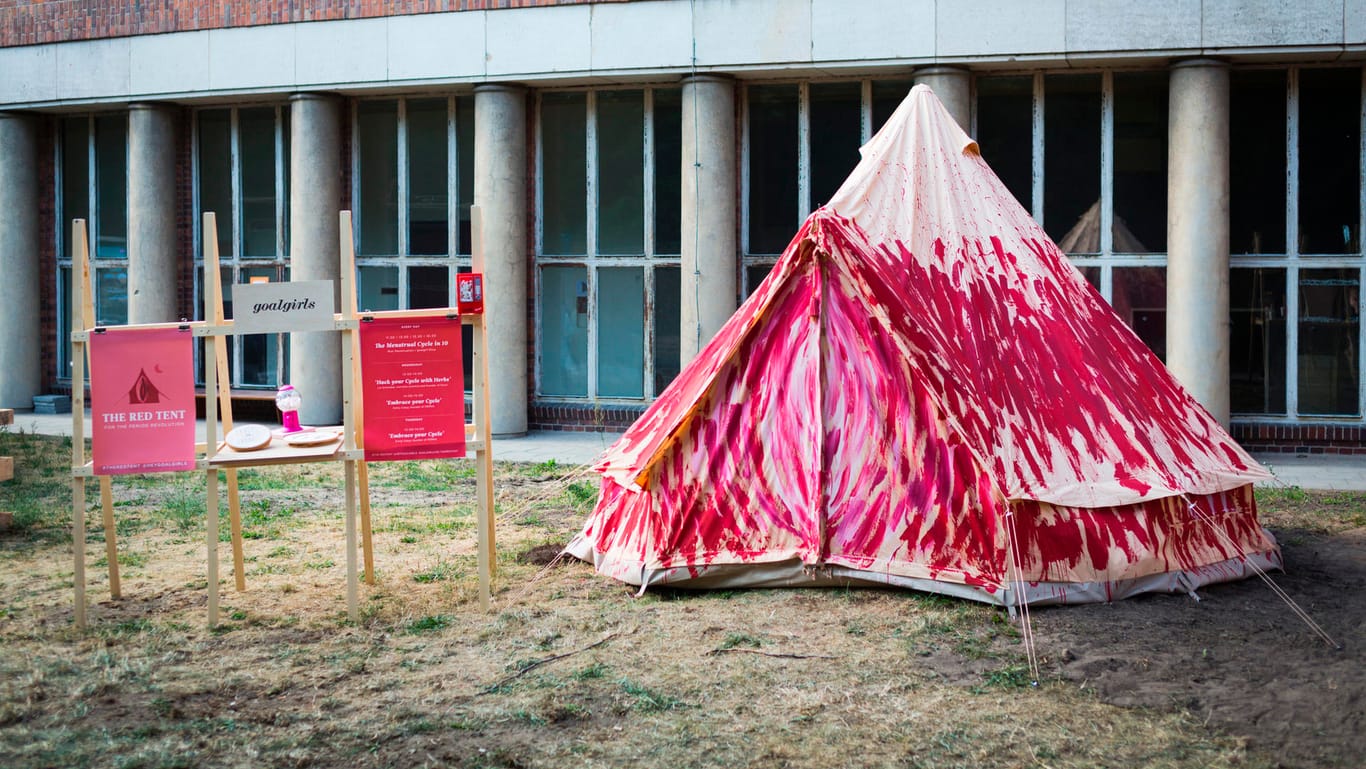 "Red Tent" – Festivalzelte für die Periode: In den Menstruationszelten gibt es Workshops zum Zyklus.